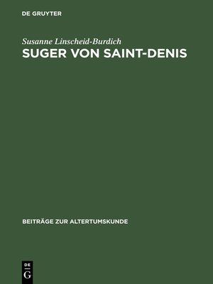 cover image of Suger von Saint-Denis